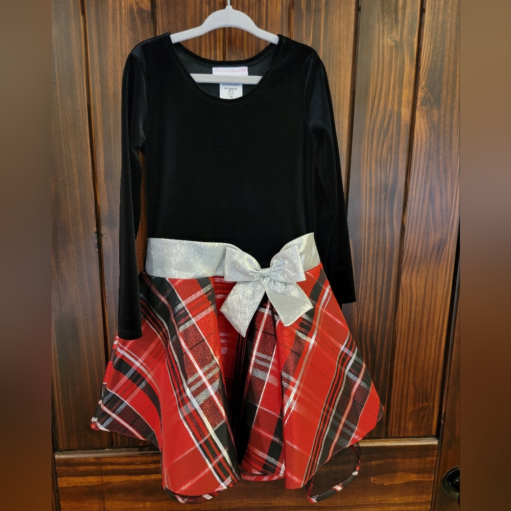 Bonnie Jean Black and Red Dress with Silver Accent